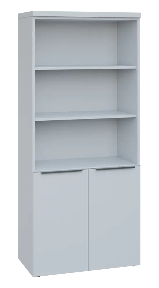 SIN 5 - 8DN3 kancelářská skříň, 2-dveřová/nika, 1820x800x400, bílá